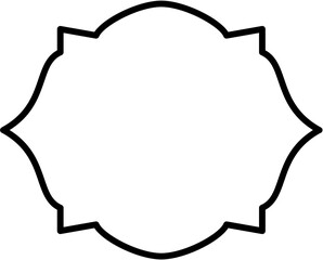 islamic decorative shape black out line, suitable for ramadan eid mubarak