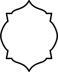 islamic decorative shape black out line, suitable for ramadan eid mubarak