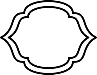 islamic decorative shape black out line, suitable for ramadan eid mubarak