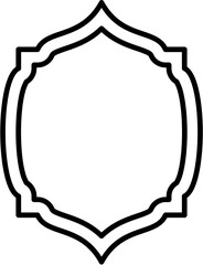 islamic decorative shape black out line, suitable for ramadan eid mubarak
