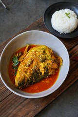 Homemade Salmon fish head curry
