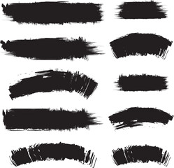 black brush strock set 