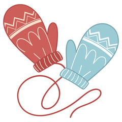 a pair of mittens forming a heart when placed toge