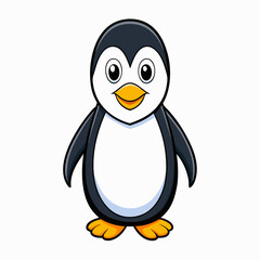 penguin on a white