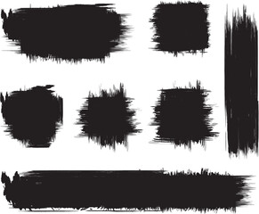 black brush strock set 