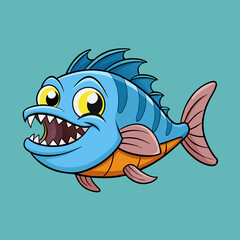 piranha fish cartoon