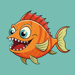 piranha fish cartoon