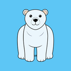 polar bear cartoon vector