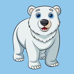 polar bear cartoon vector