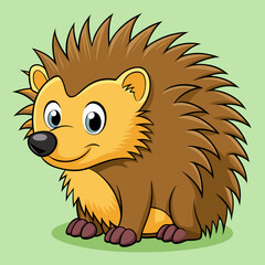 porcupine cartoon vector