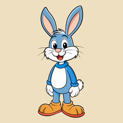 rabbit cartoon vector