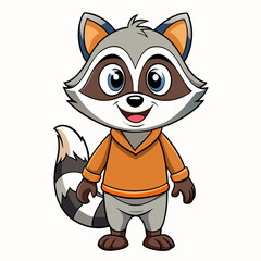 raccoon cartoon vector