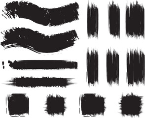 black brush strock set 