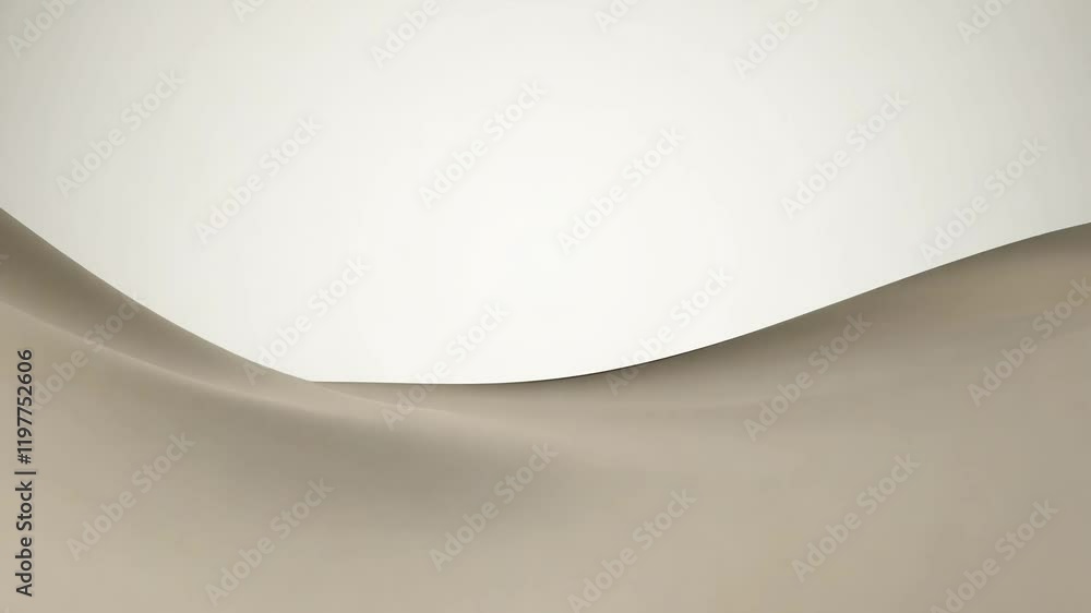 Poster the camera rotates around a radial gradient, transitioning from beige to light grey with a soft, und