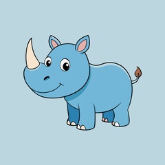 rhinoceros cartoon vector