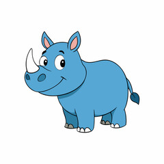 rhinoceros cartoon vector