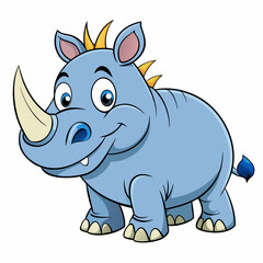 rhinoceros cartoon vector