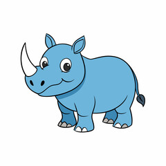 rhinoceroses cartoon vector