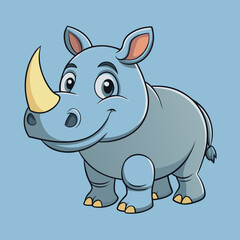rhinoceroses cartoon vector