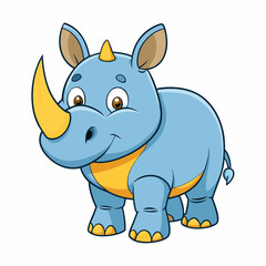 rhinoceroses cartoon vector