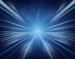 navy blue pop art comic background lightning blast halftone dots