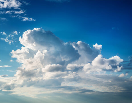beautiful blue sky with cloudy in mornig light