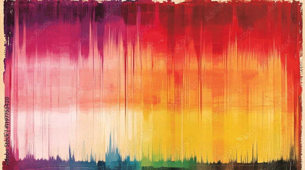 Poster vibrant abstract waves of color create dynamic visual energy and warmth