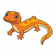 vector illustration of a cartoon lizard