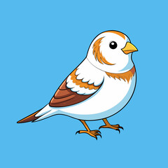 snow bunting bird on a branch