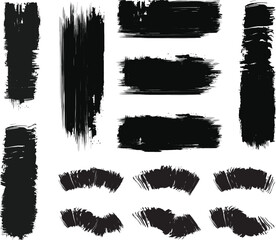black brush strock set 