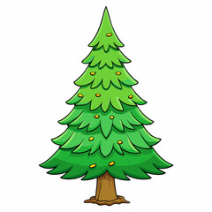 christmas tree vector illustration