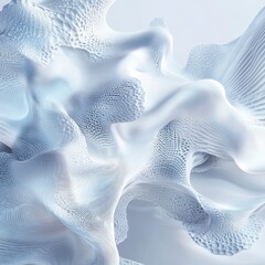 Mesmerizing Abstract Forms in White, A Stunning Digital Art Piece