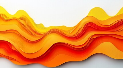Fototapeta premium Abstract orange and yellow wave pattern.