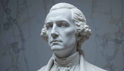 Alexander Hamilton Bust Marble Statue Sculpture