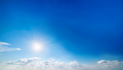 the sky is blue and clear with no clouds the sun is shining brightly