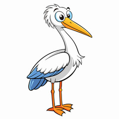 illustration of a white stork