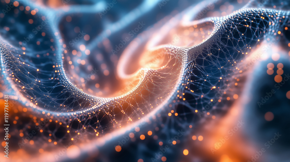 Poster Visualizing the complexities of quantum computing in vibrant patterns of light