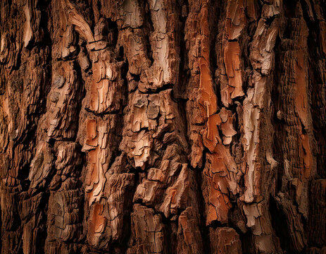 Natural textures of tree bark forest environment seamless pattern design earthy brown tones close-up view organic details for artistic inspiration - Powered by Adobe