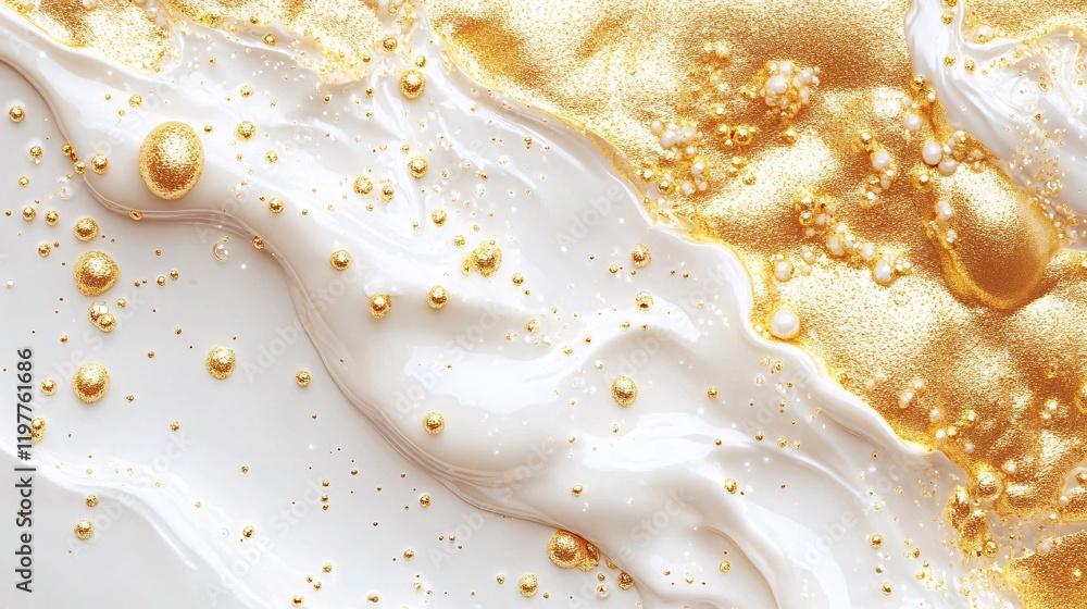Poster elegant mixture of gold and white textures creating a luxurious visual experience