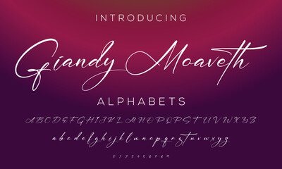 Classic typography serif font. Uppercase, lowercase, ligatures, ampersand, alternate, and number. Vector illustration word. Lettering Minimal Fashion Designs Romance Elegant Vector illustration.