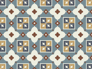 Seamless Retro Tile Pattern - Vintage and Decorative Geometric Design