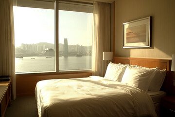 Fototapeta premium bedroom in hotel
