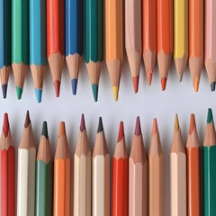 colored pencils and school bag clock for school supplies