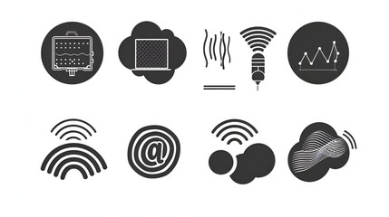 masseg icon monochrom vector