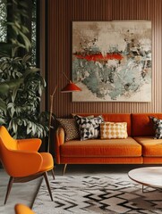 Modern Living Room with Vintage Accents