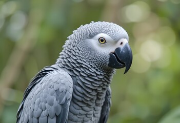 Obraz premium African Grey Parrot in a natural setting