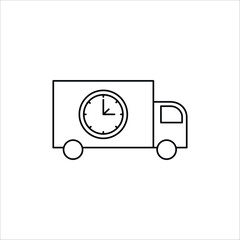 Icon Ecommerce truck and time