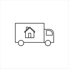 Icon Ecommerce truck and home