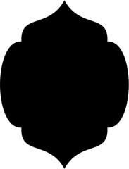 islamic decorative shape black solid, suitable for ramadan eid mubarak