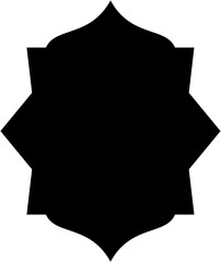 islamic decorative shape black solid, suitable for ramadan eid mubarak